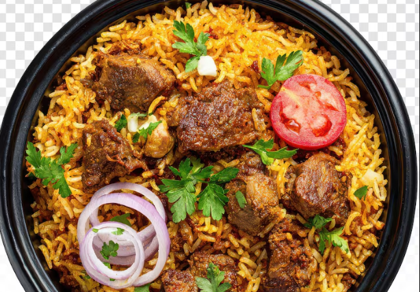 Jollof Rice With Lamb Kebab